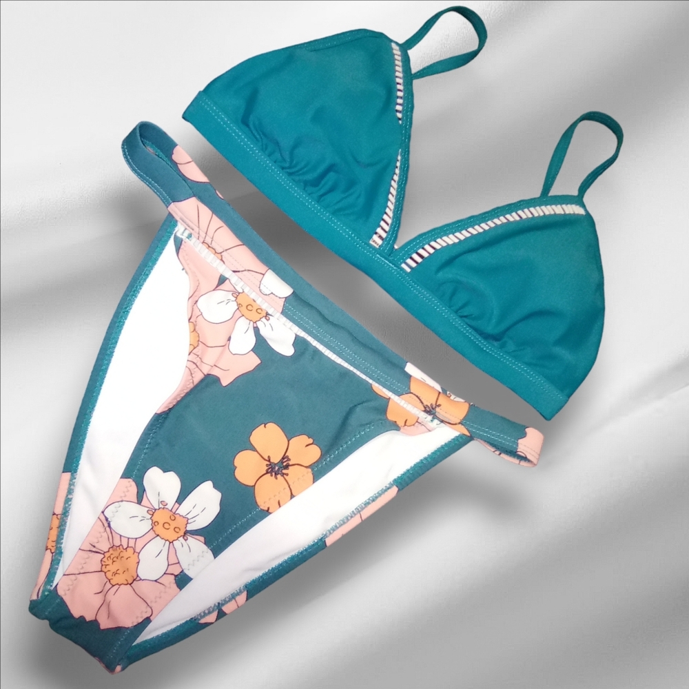 Flower Print Shein 2 Piece Bikini Size XS